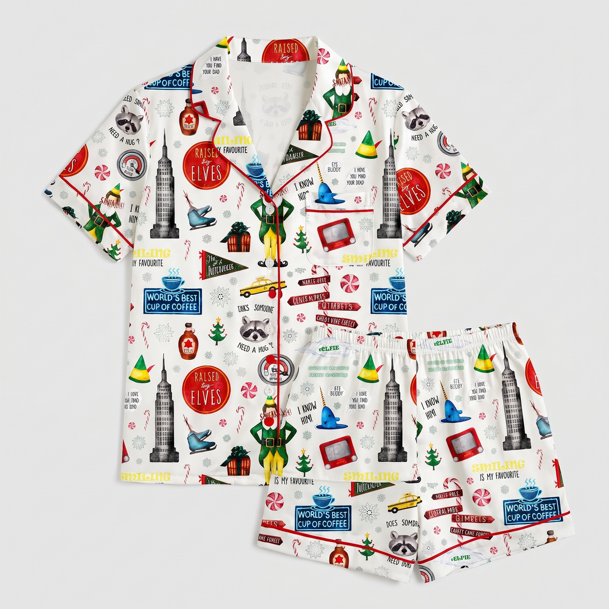 Raised By Elves Women's Pajama Set - flat lay