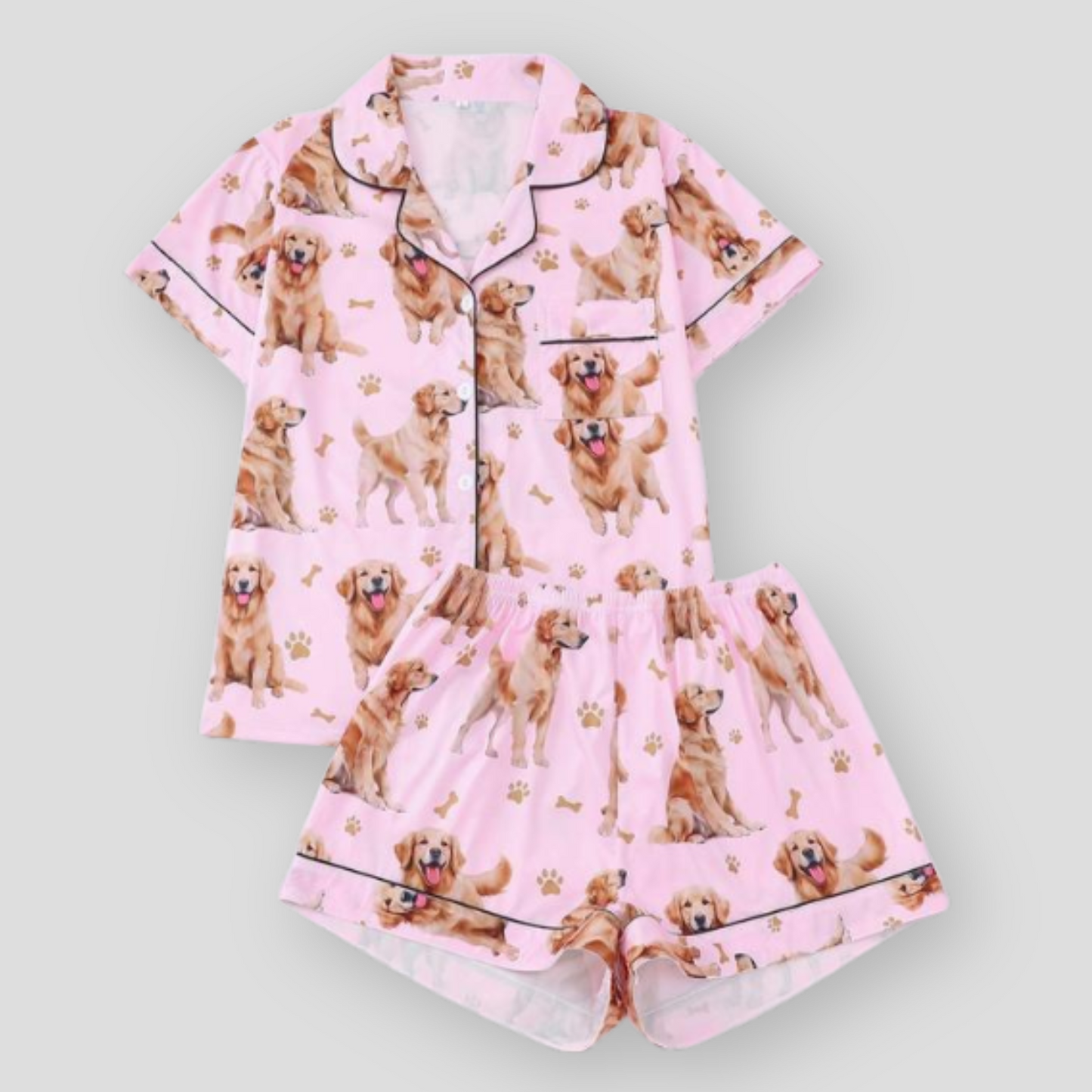 Golden Retriever Girlie Women's Pajama Set