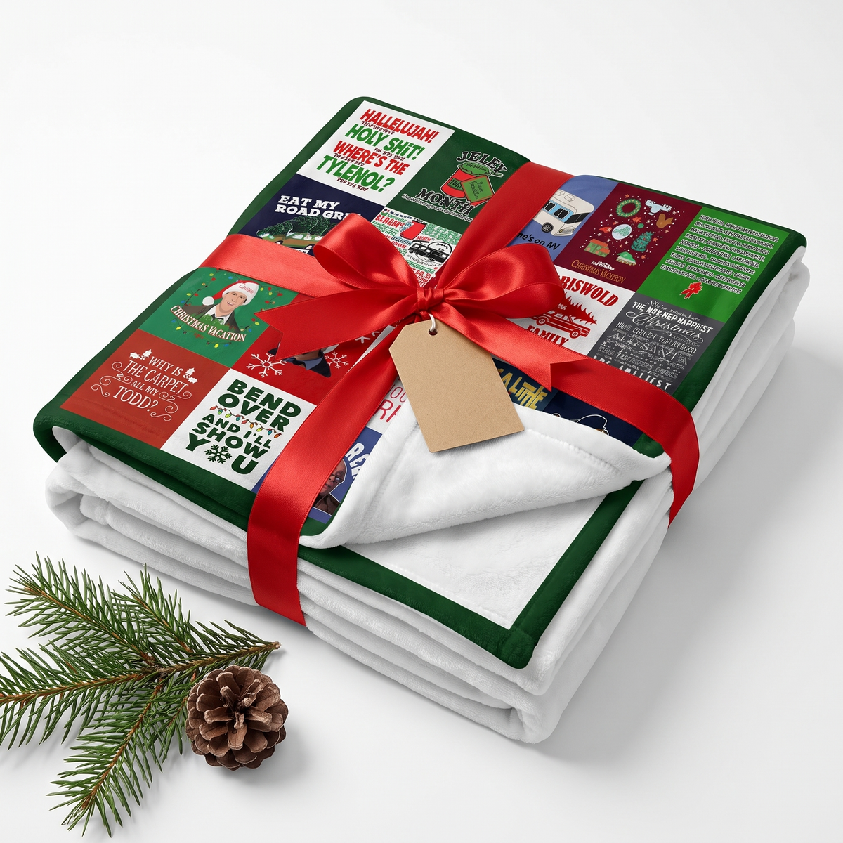 Jolliest Bunch Christmas Plush Throw Blanket