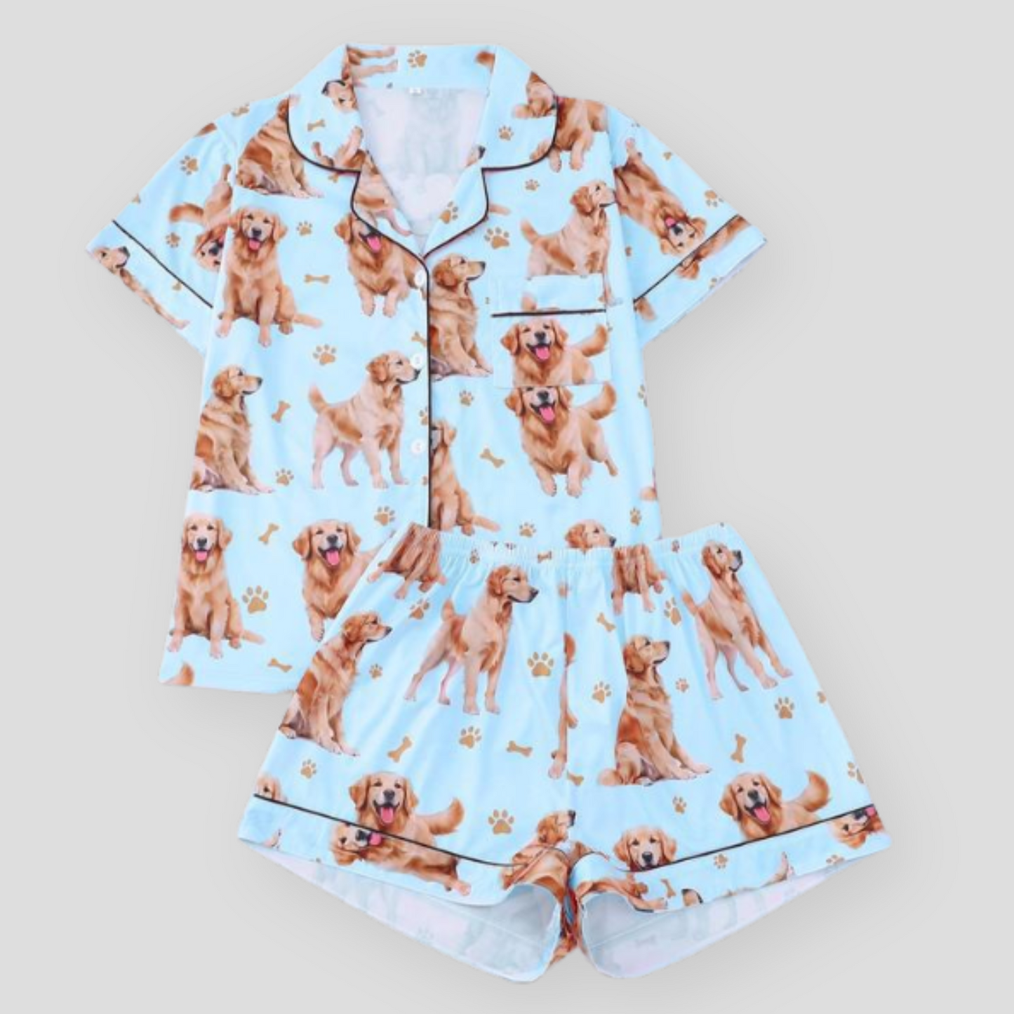 Golden Retriever Girlie Women's Pajama Set