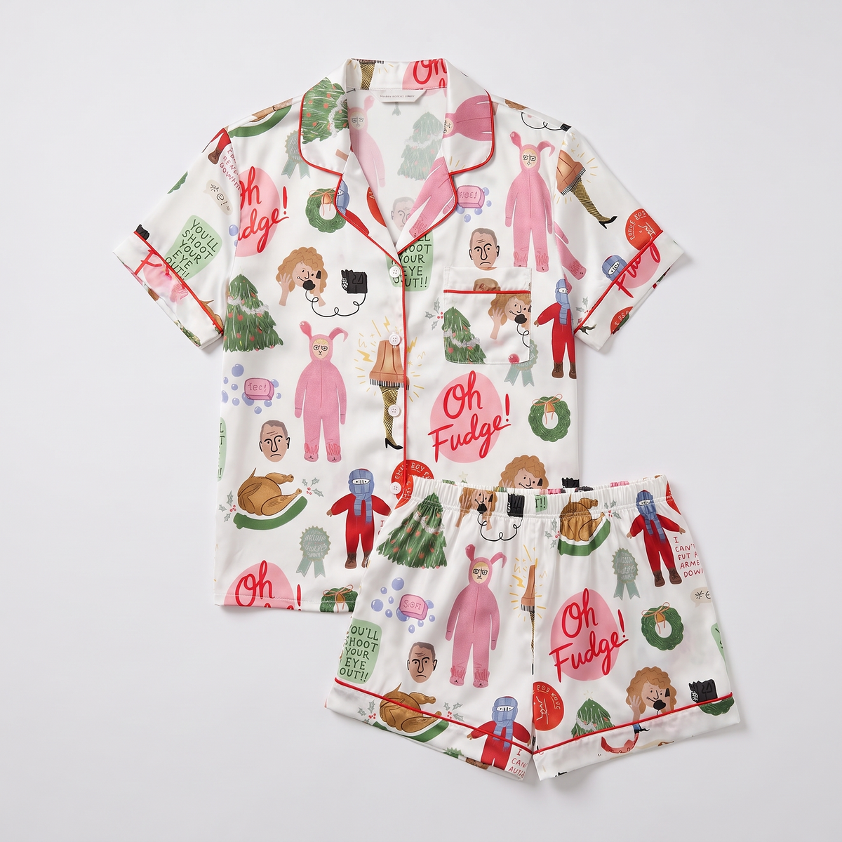Oh Fudge! Inspired Women's Pajama Set - flat lay