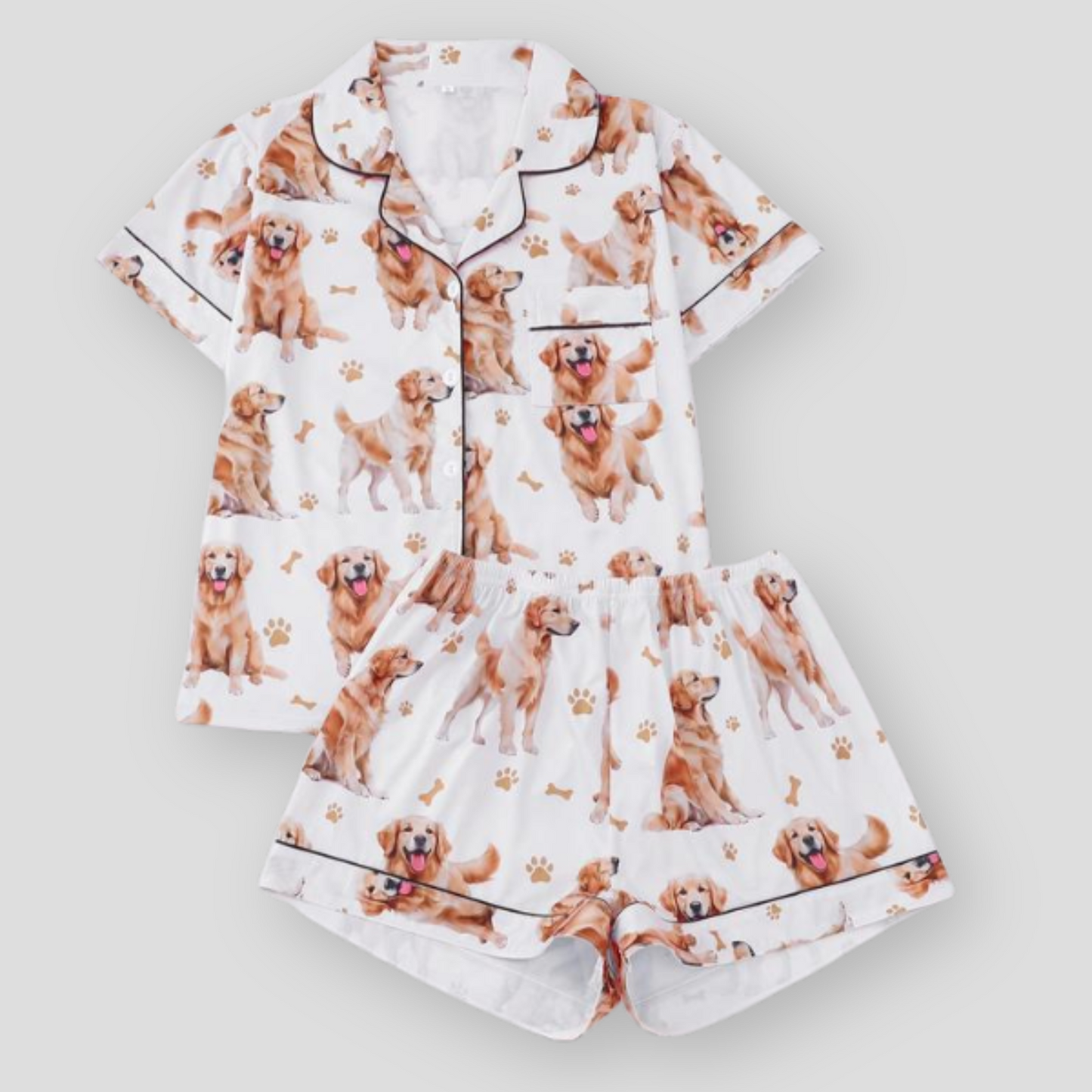 Golden Retriever Girlie Women's Pajama Set