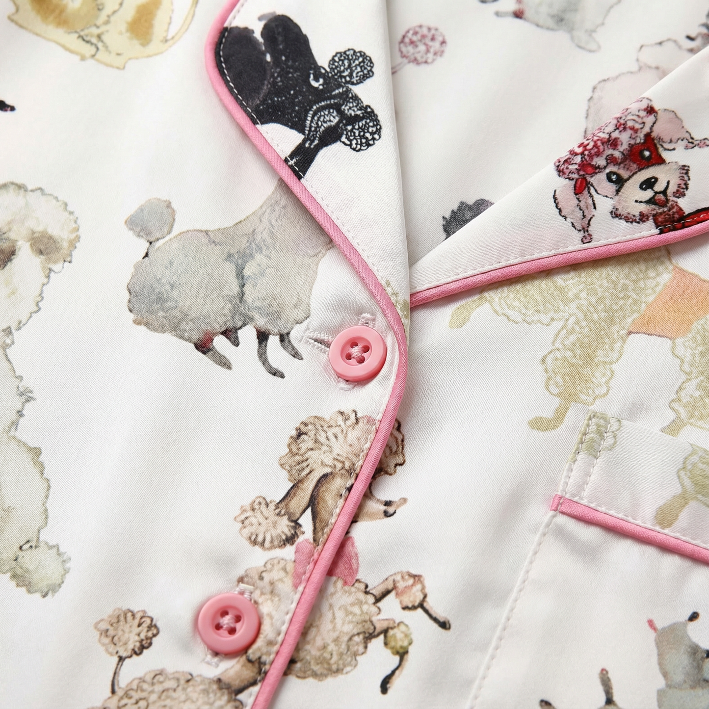 Colorful Poodle Women's Pajama Set