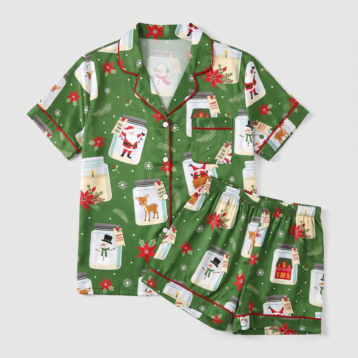 Christmas Cookie Jars Women's Pajama Set - flat lay