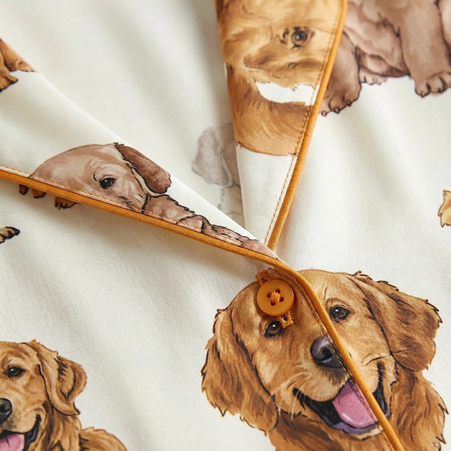 Golden Retriever Playing Women's Pajama Set
