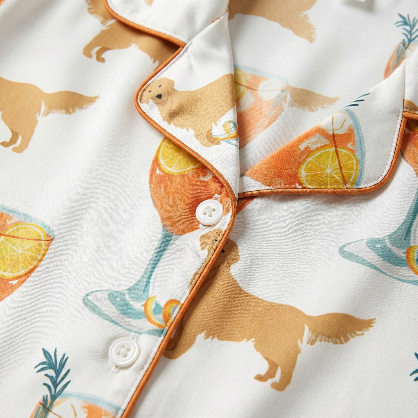 Golden Retriever Spritz Cocktail Women's Pajama Set