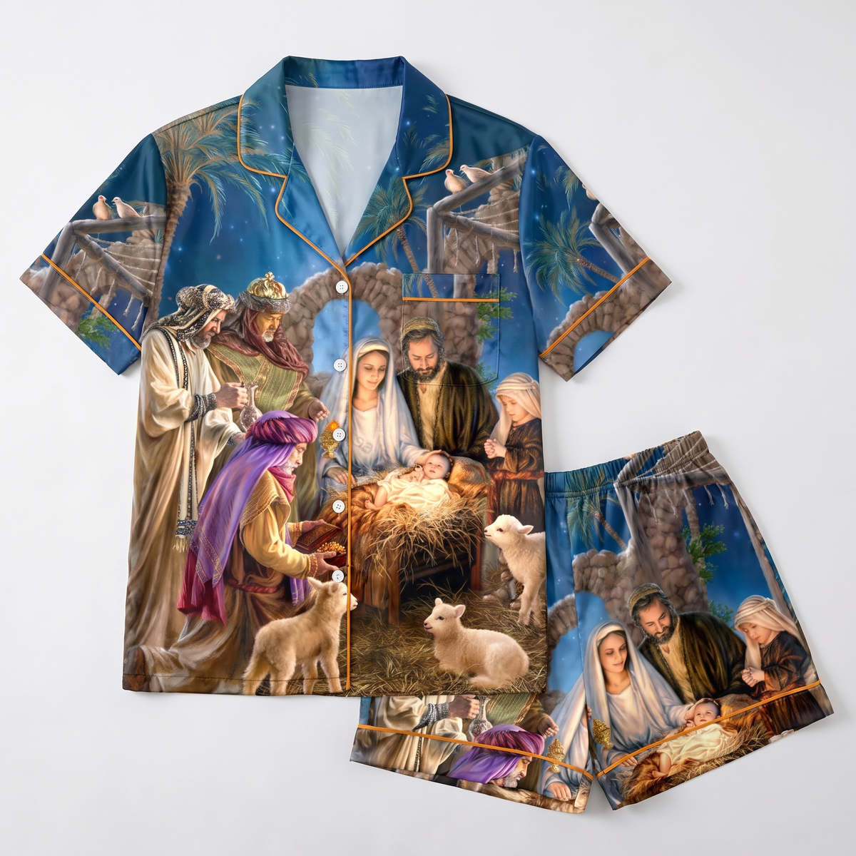 O Holy Night Women's Pajama Set - flat lay