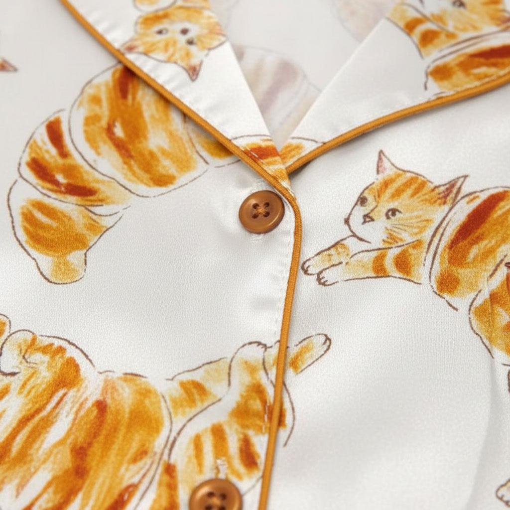Croissant Cats Women's Pajama Set