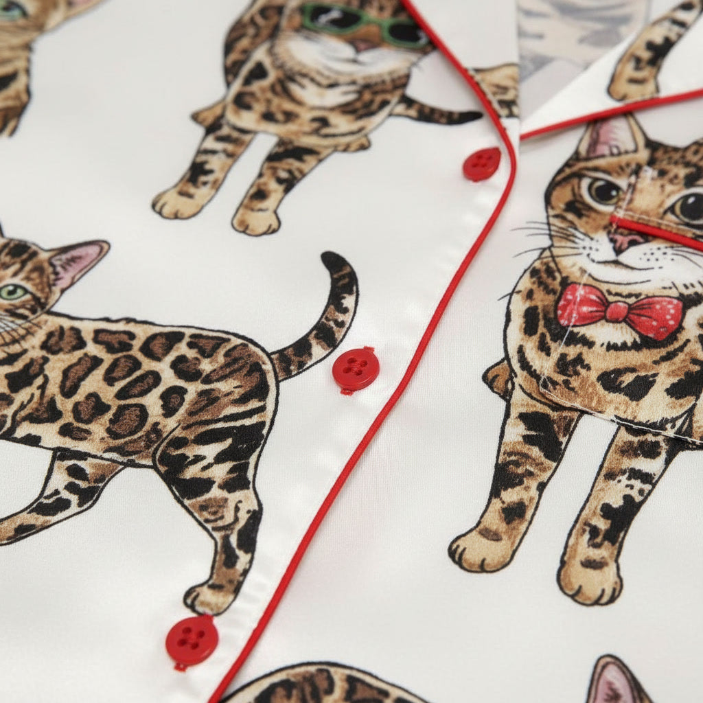 Bengal Cat Women's Pajama Set