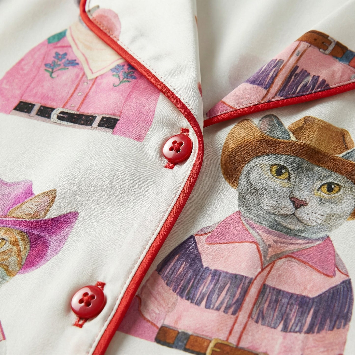 Western Cowboy Cats Women's Pajama Set