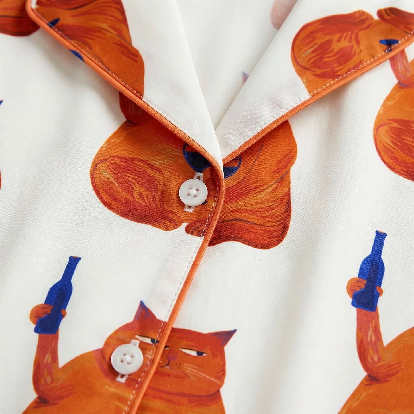 Wine Cats Women's Pajama Set