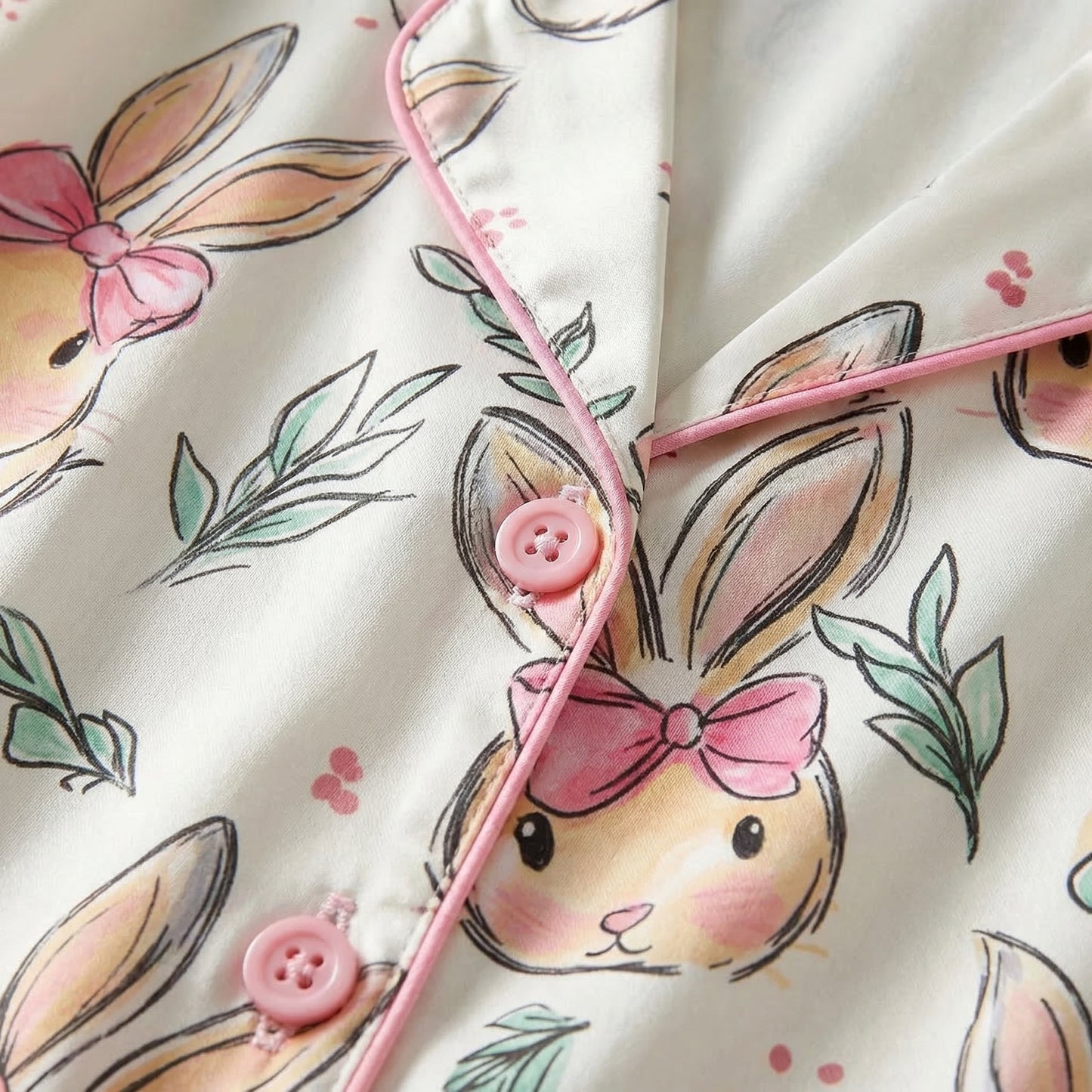 Cartoon Easter Bunnies Women's Pajama Set