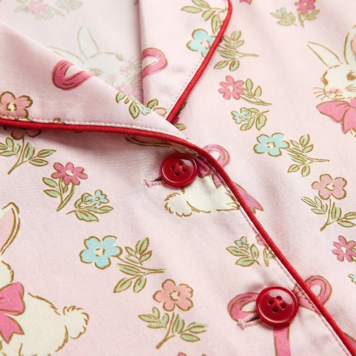 Pink Easter Bunny Bows Women's Pajama Set