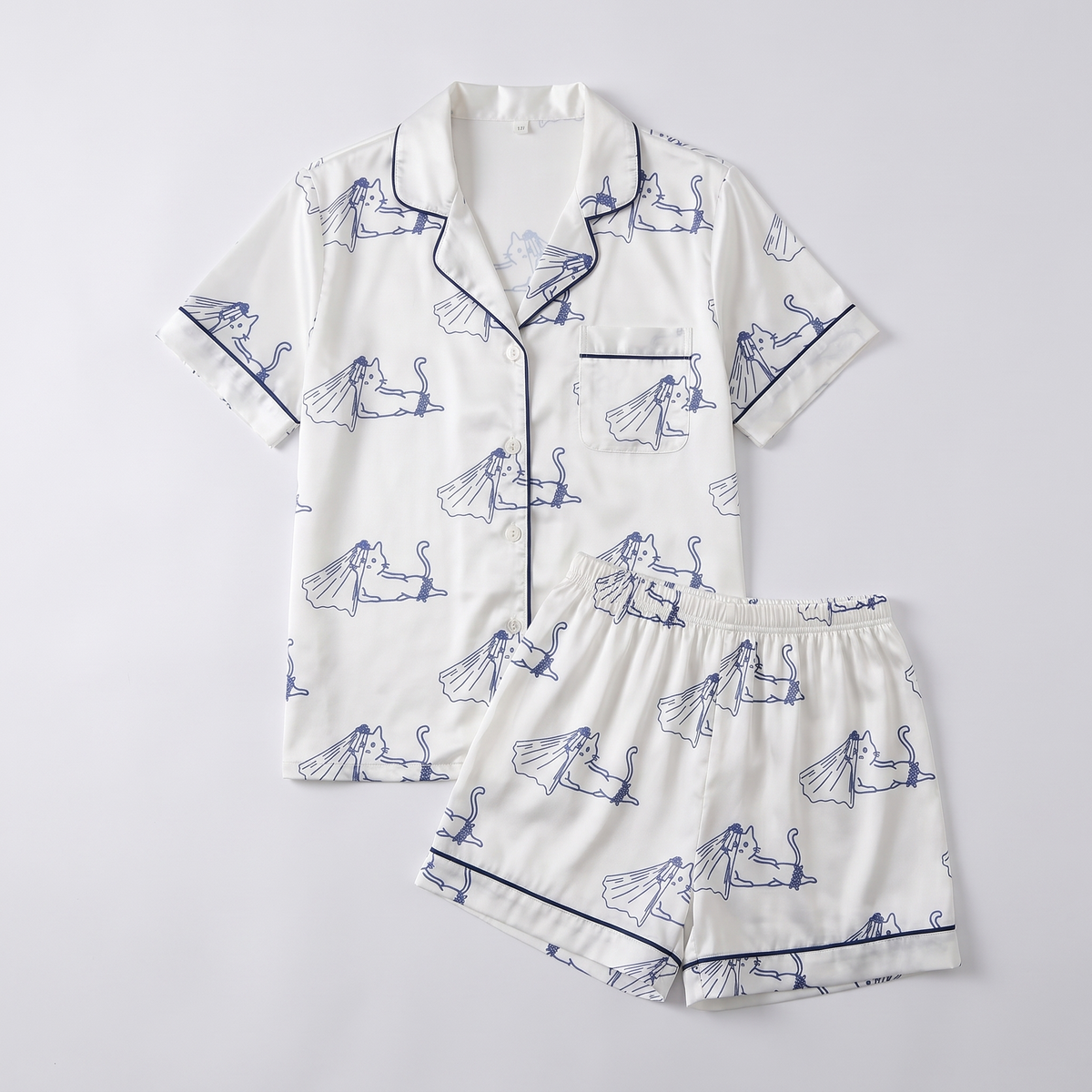 Bride To Be Cats Women's Pajama Set - flat lay