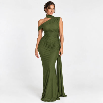 Women's One-Shoulder Snatched Hourglass Shaping Gown