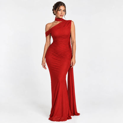 Women's One-Shoulder Snatched Hourglass Shaping Gown
