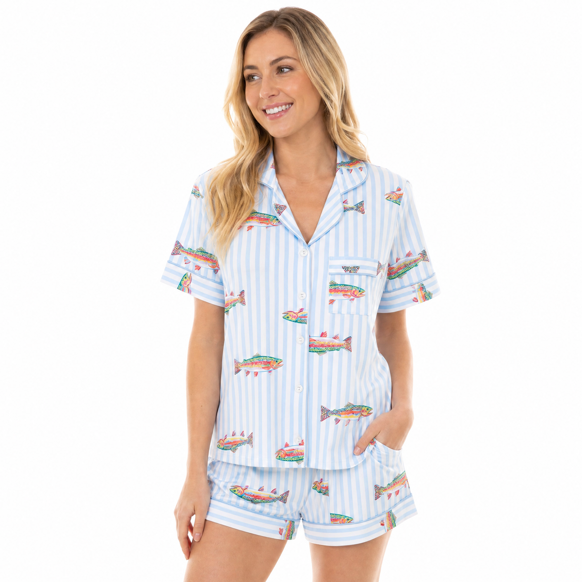 Rainbow Trout Women's Pajama Set