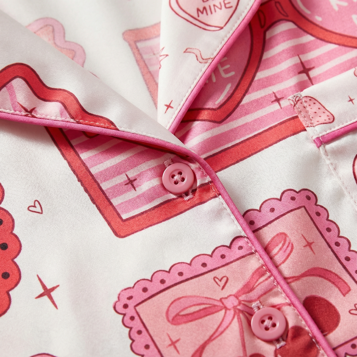 Valentine's Day Be Mine, Kiss Me Women's Pajama Set