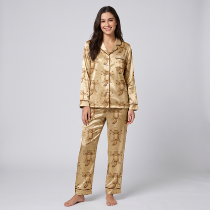 Vitruvian Cats Women's Pajama Set - long sleeve and pants