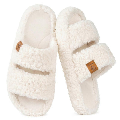 CozyGirl Women's Fuzzy Memory Foam Slides