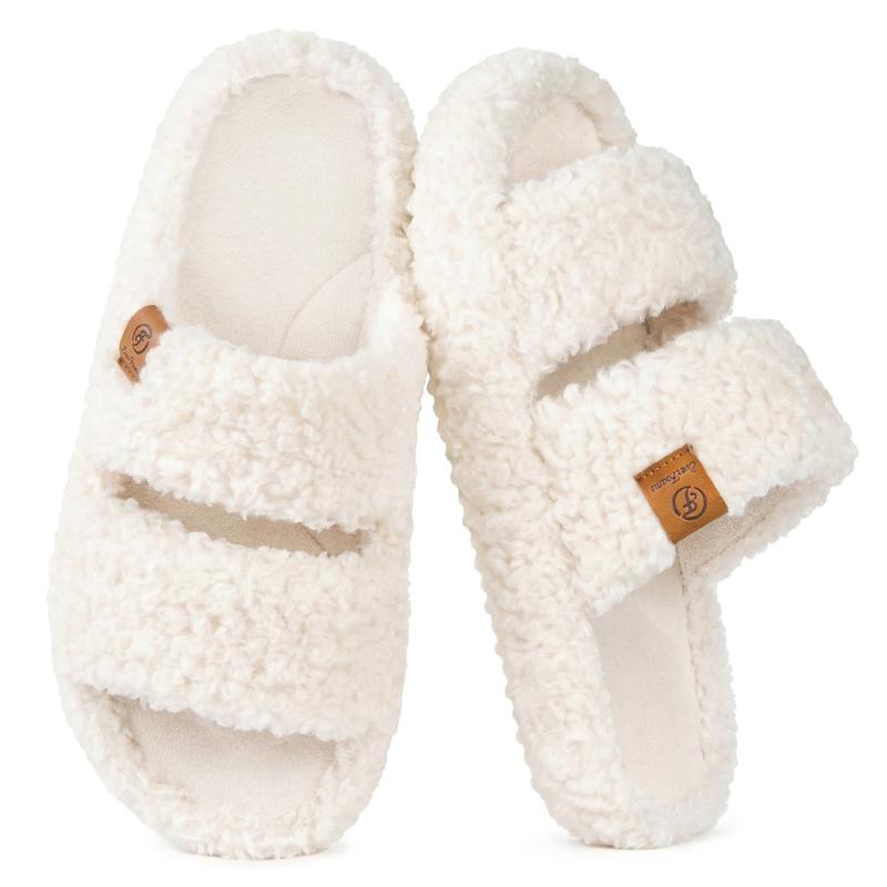 CozyGirl Women's Fuzzy Memory Foam Slides