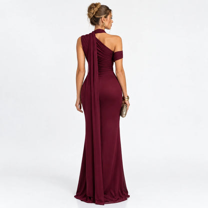 Women's One-Shoulder Snatched Hourglass Shaping Gown