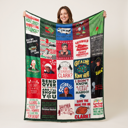 Jolliest Bunch Christmas Plush Throw Blanket