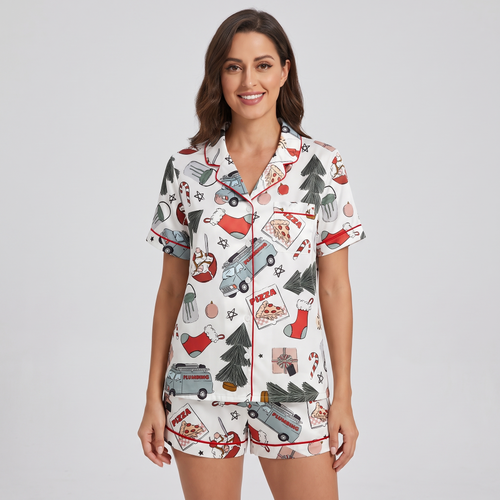 Keep The Change Inspired Women's Pajama Set - short sleeve and shorts