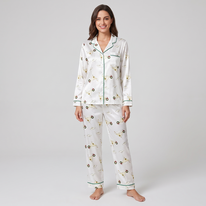 Minimalist Martini Women's Pajama Set - long sleeve and pants