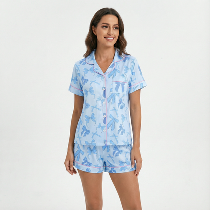 Valentine's Day Extravagant Bows Women's Pajama Set