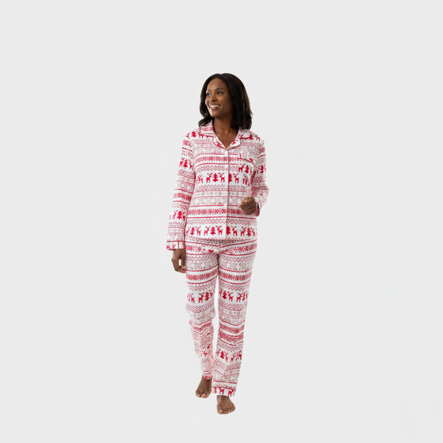 Red Reindeer Women's Pajama Set – CozyGirl