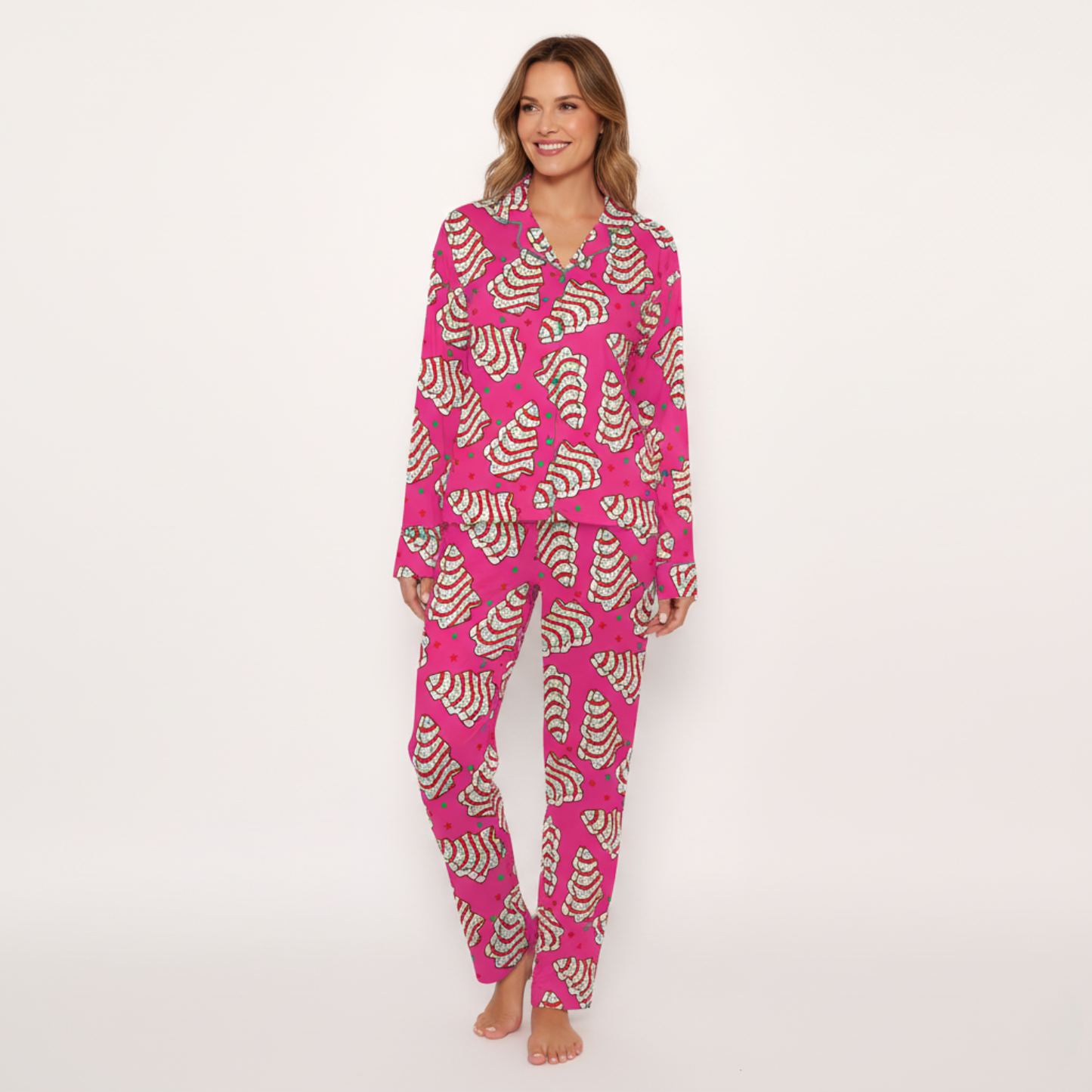 Christmas Tree Cake Inspired Women's Pajama Set