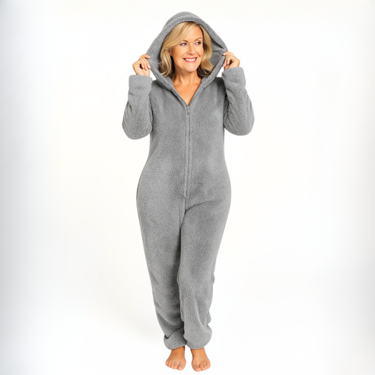 Fuzzy Fleece Jumper Women's Onesie Pajamas