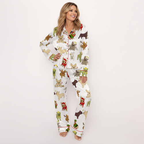 Christmas Frenchies Women's Pajama Set
