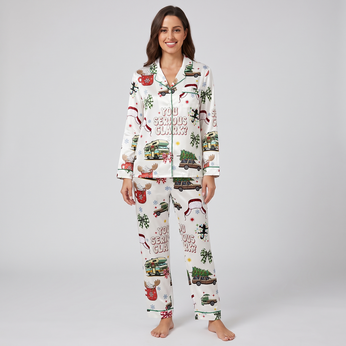 "You Serious, Clark?" Inspired Women's Pajama Set - long sleeve and pants