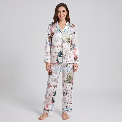 Winter Wonderland Ballet Women's Pajama Set - long sleeve and pants