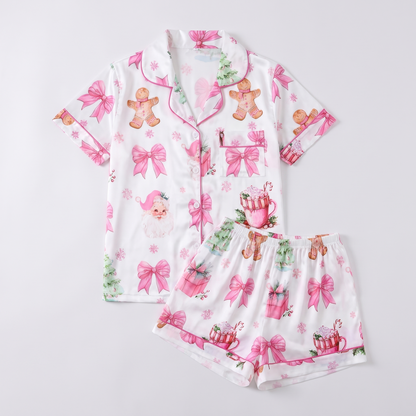 Cookies For Santa Women's Pajama Set - flat lay