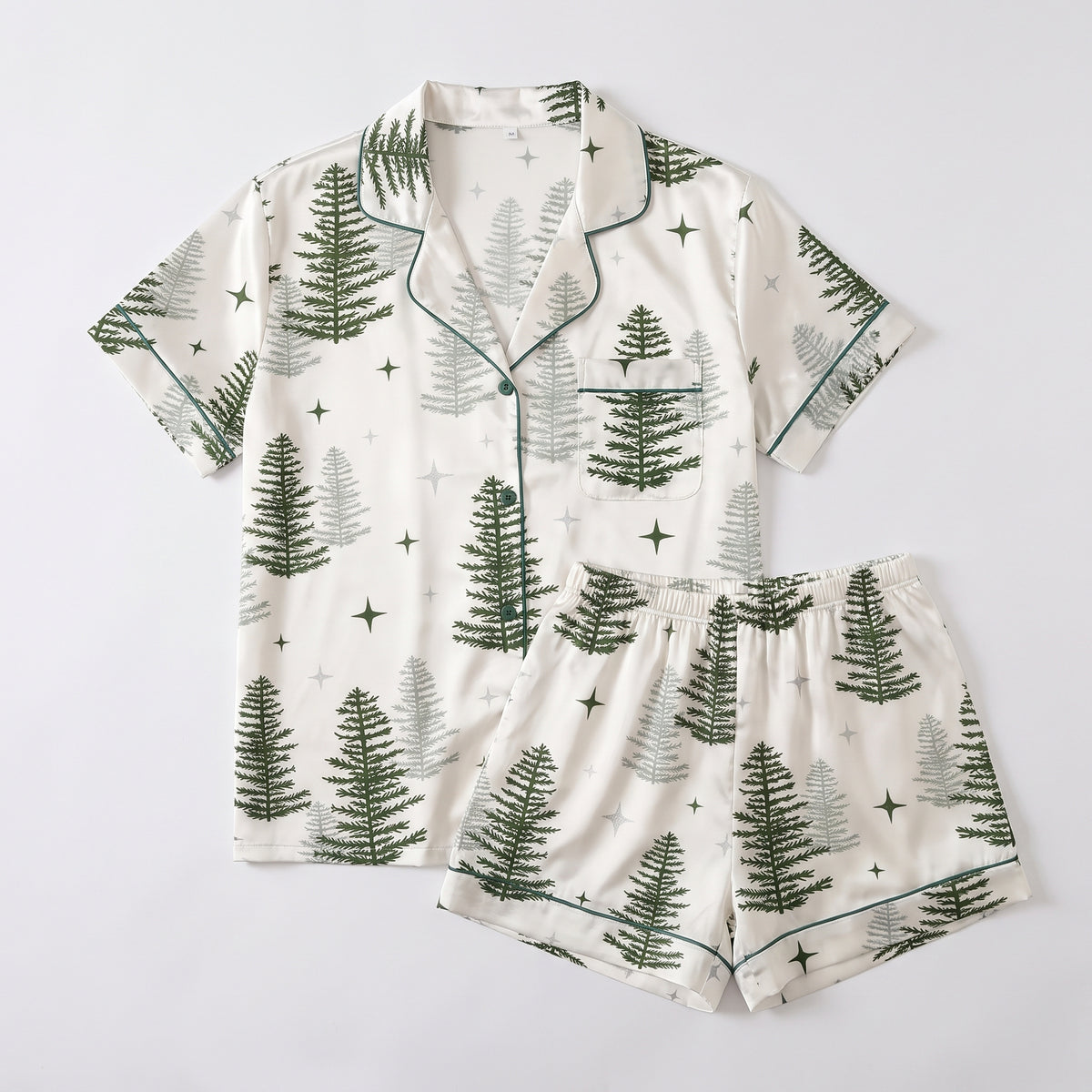 Sparkle Pines Women's Pajama Set - flat lay