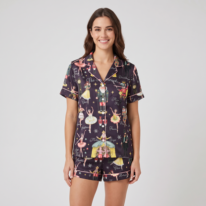 Sugar Plum Ballet Women's Pajama Set - Black