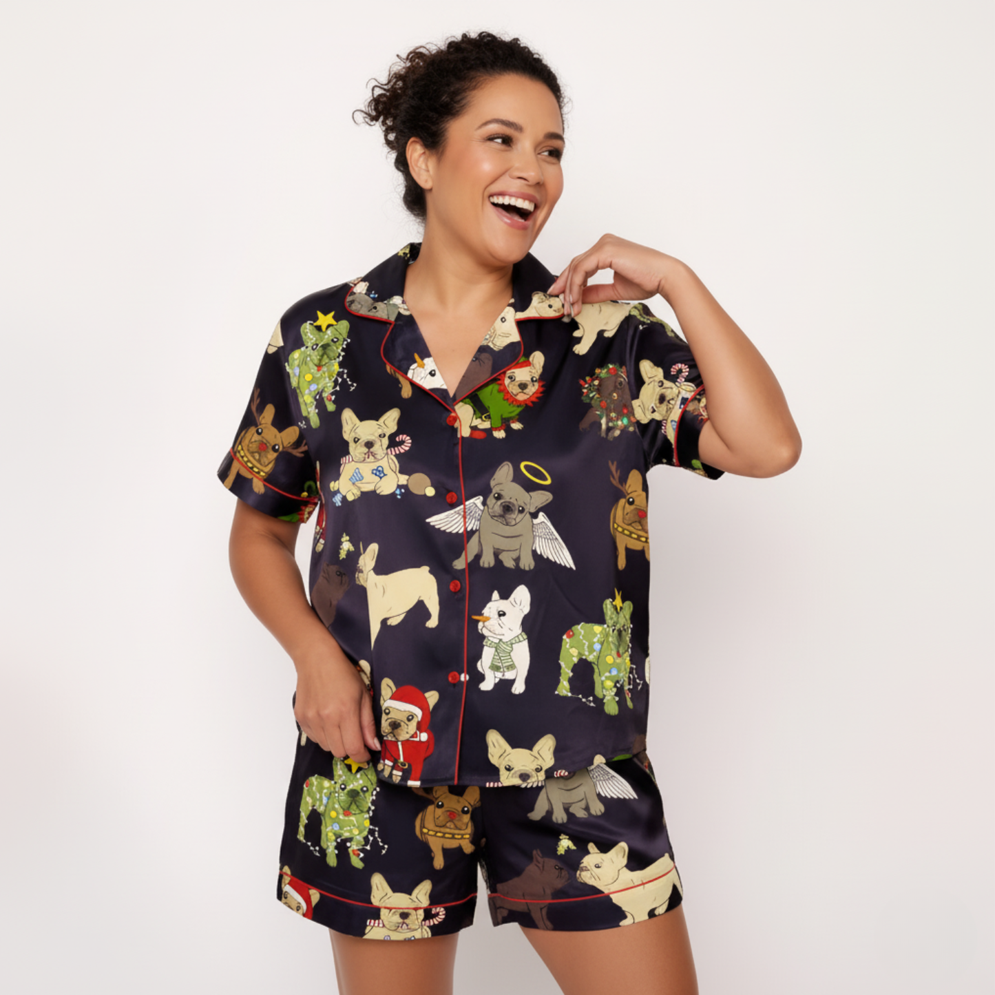 Christmas Frenchies Women's Pajama Set