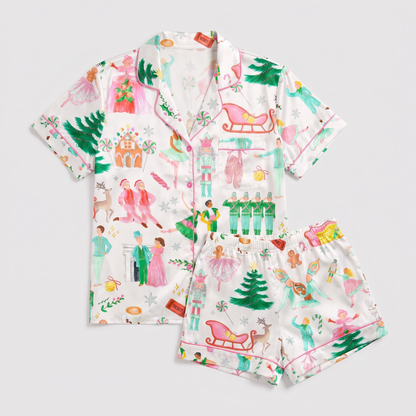 Lovely Nutcracker Ballet Women's Pajama Set - flat lay