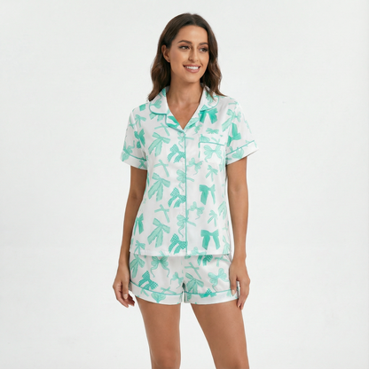 Valentine's Day Extravagant Bows Women's Pajama Set