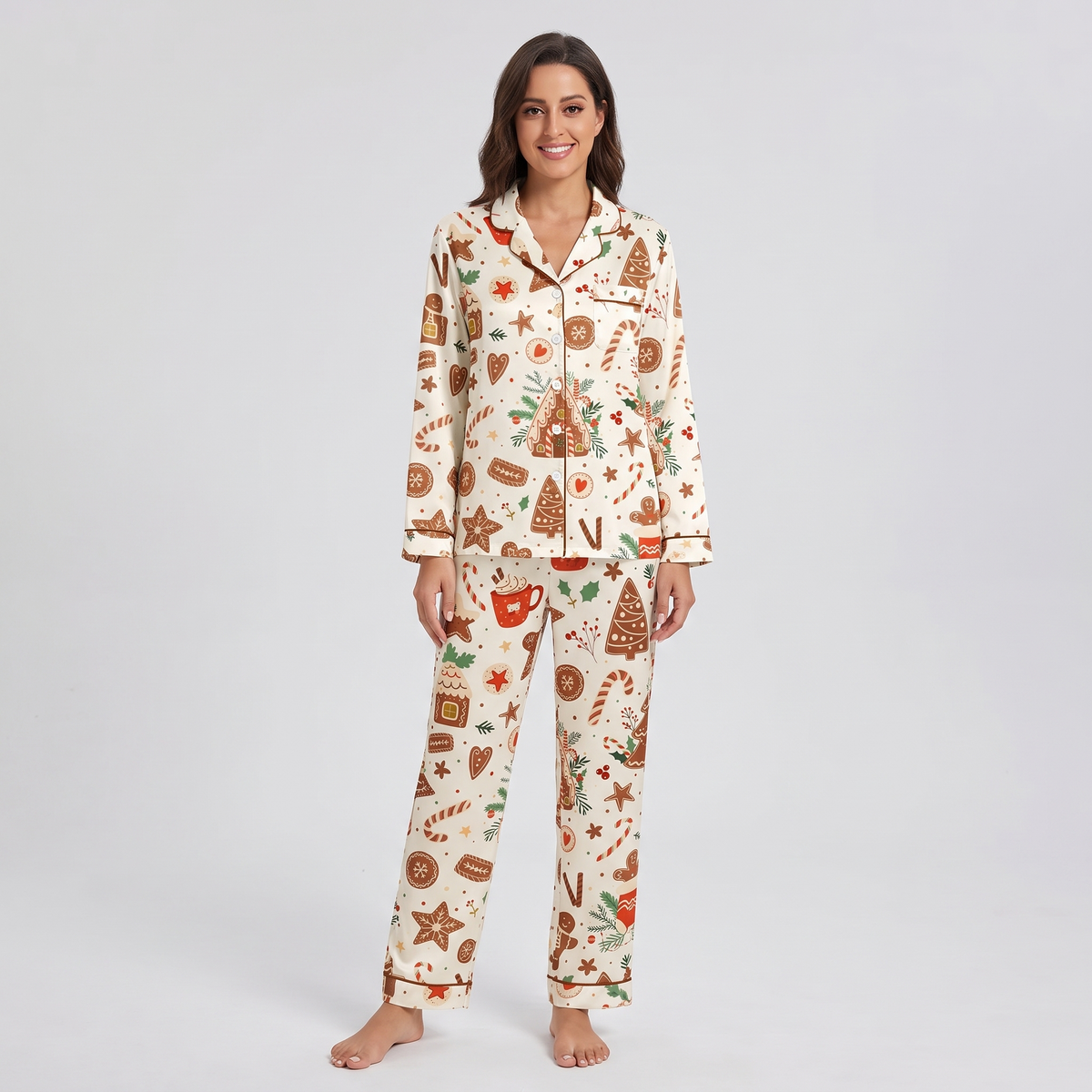 Christmas Baking Day Women's Pajama Set - long sleeve and pants