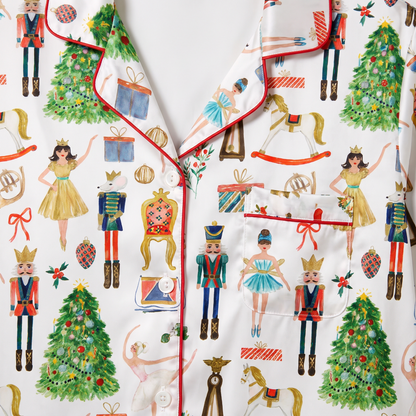 Midnight Nutcracker Women's Pajama Set - print close-up