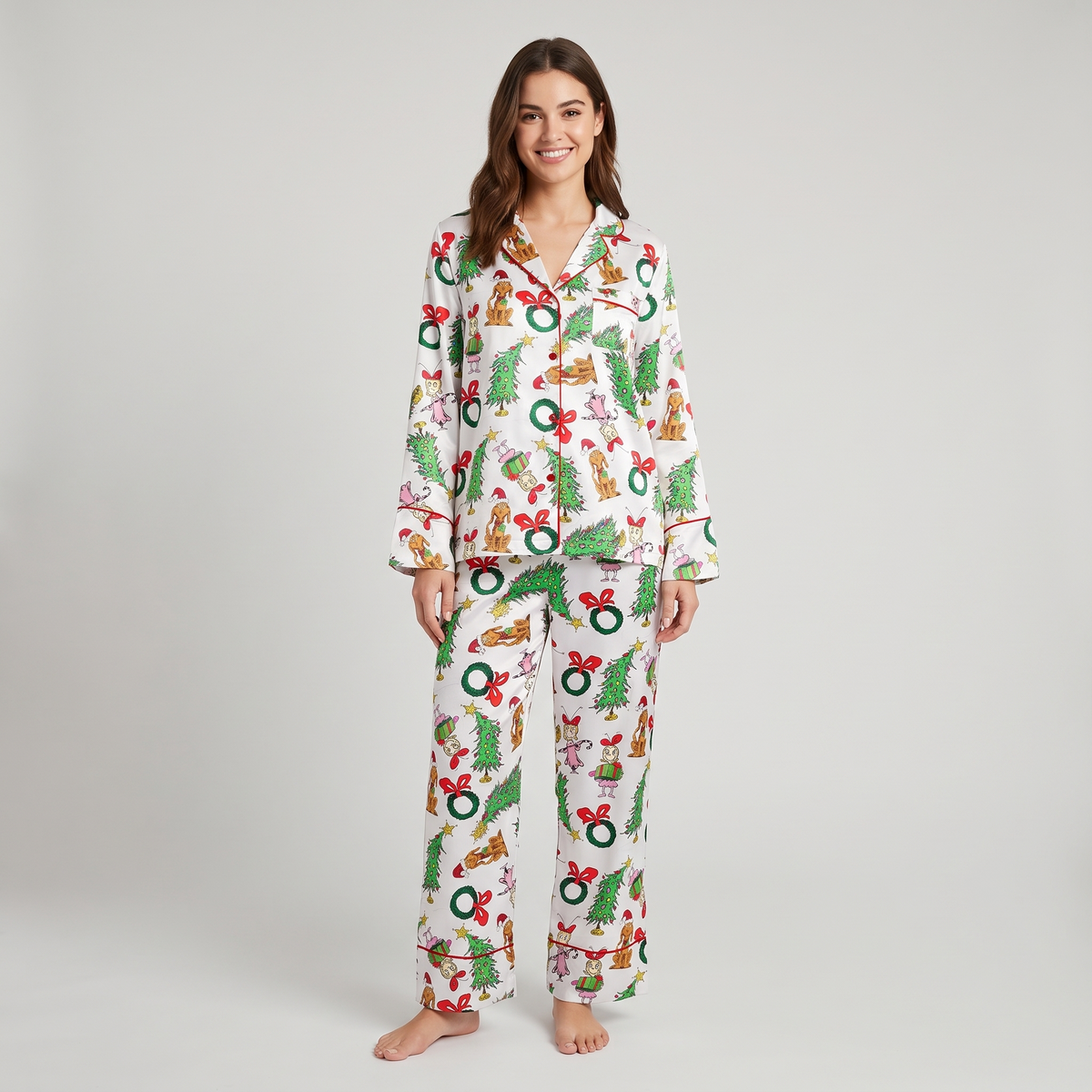 You're A Mean One Inspired Women's Pajama Set - long sleeve and pants