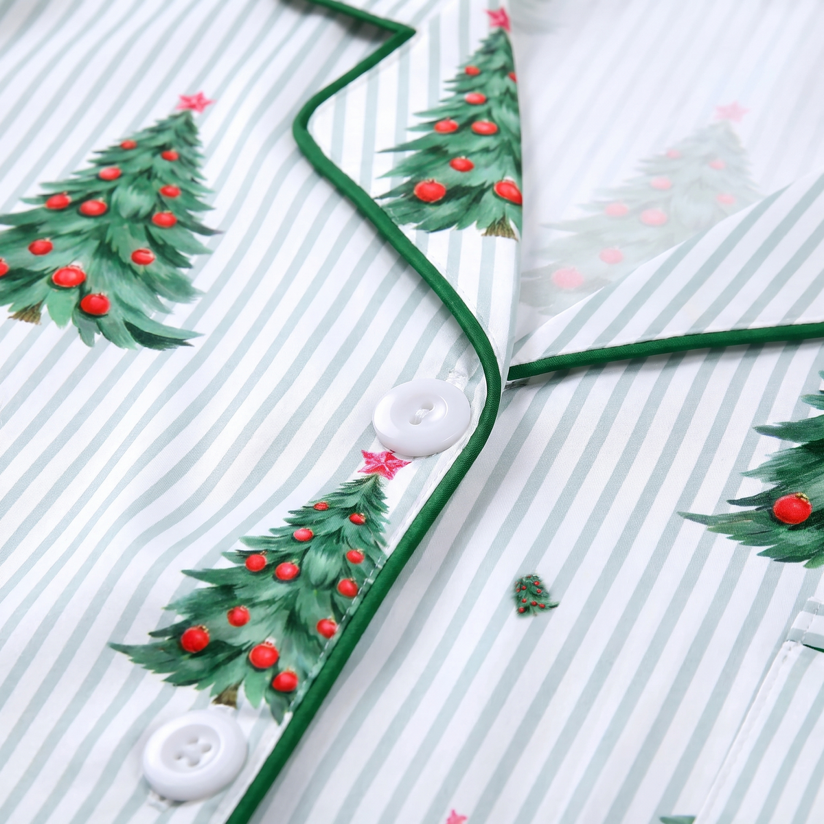 Pinstripe Pines Women's Pajama Set - print close-up