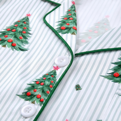 Pinstripe Pines Women's Pajama Set - print close-up