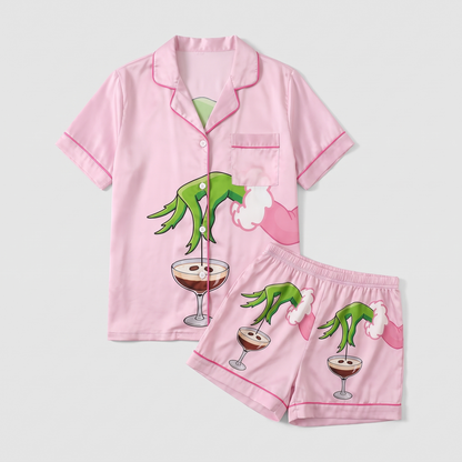Mean One Espresso Inspired Women's Pajama Set - flat lay