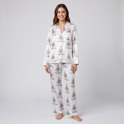 Merry Mahjong Women's Pajama Set - long sleeve and pants