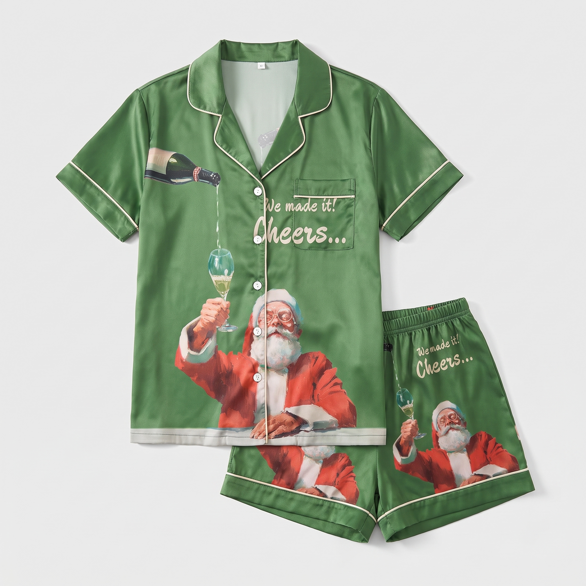 We Made It Cheers Women's Pajama Set - flat lay
